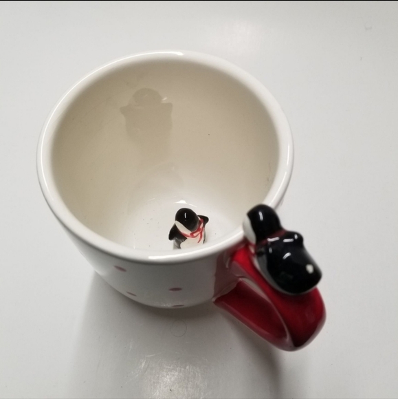 Penguin in the Bottom and on Handle Coffee Mug - Picture 4 of 5